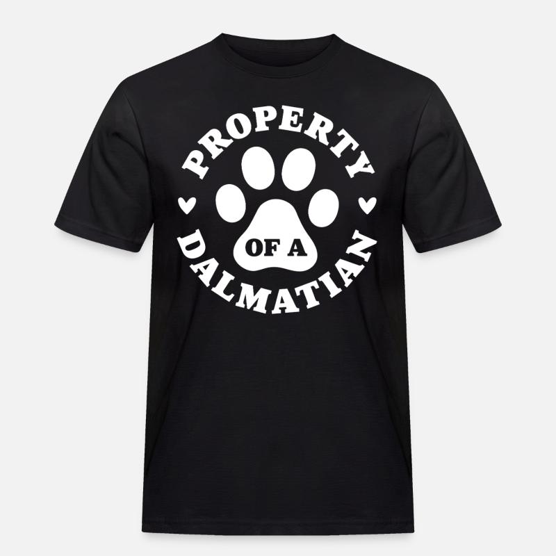 Eigentum eines Dalmatiners - Männer Workwear T-Shirt - Schwarz