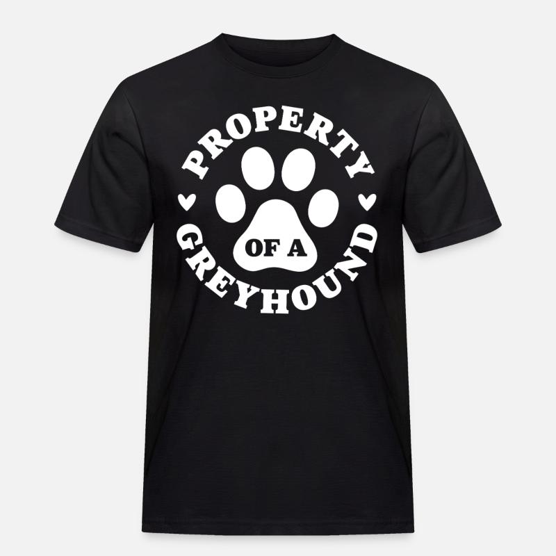 Eigentum eines Windhundes - Männer Workwear T-Shirt - Schwarz