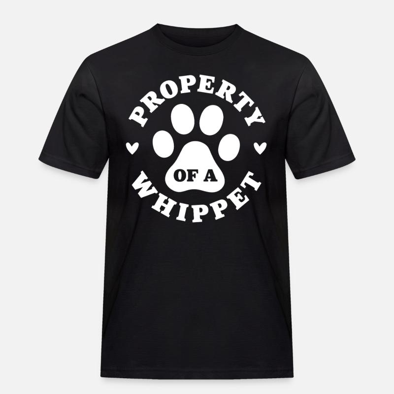 Eigentum eines Whippets - Männer Workwear T-Shirt - Schwarz