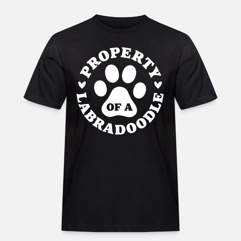 Eigentum eines Labradoodles - Männer Workwear T-Shirt - Schwarz
