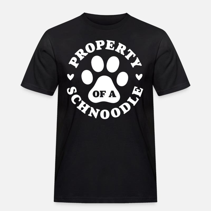 Eigentum eines Schnoodles - Männer Workwear T-Shirt - Schwarz