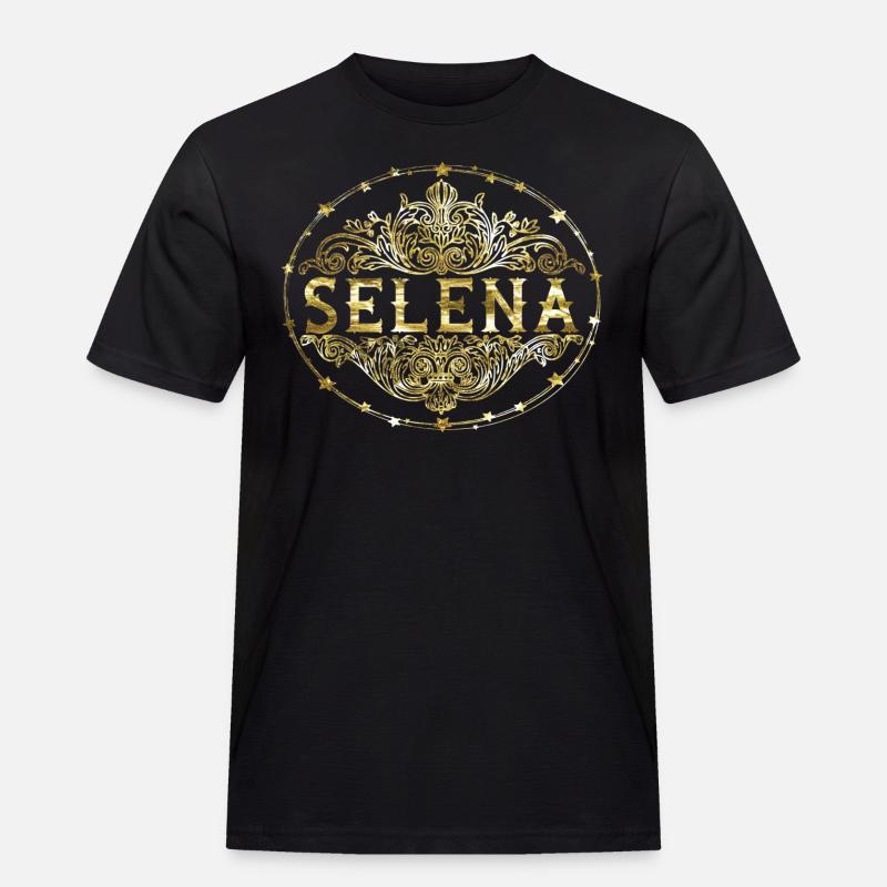 Selena - Männer Workwear T-Shirt - Schwarz