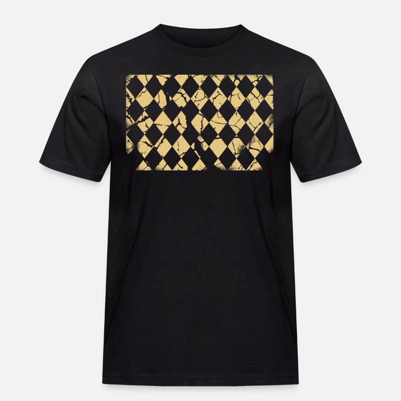 Plaid Pattern Background Rectangle - Men's Workwear T-Shirt - black