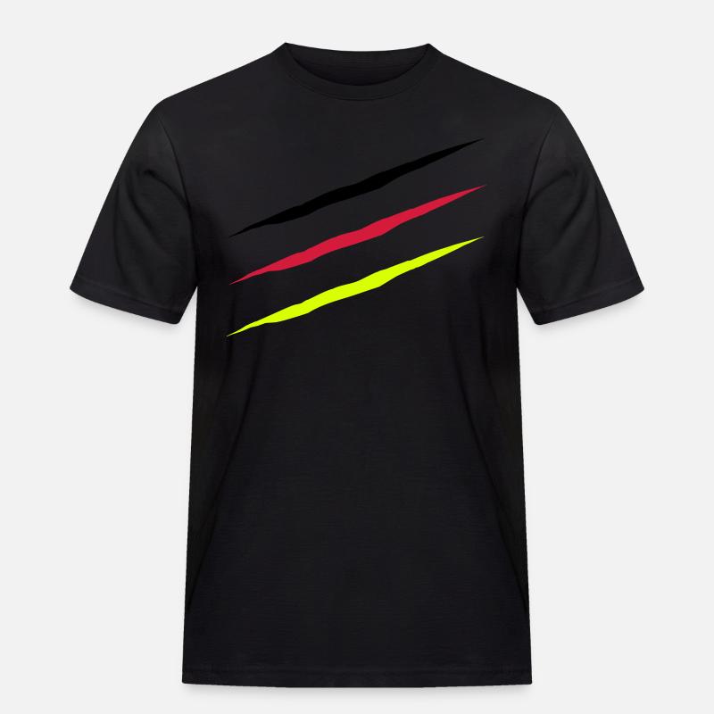Kratzer - Männer Workwear T-Shirt - Schwarz