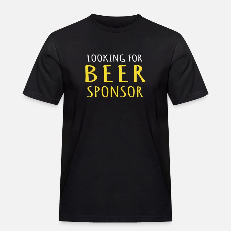 Bier Sponsor Trinksprüche Biertrinker - Männer Workwear T-Shirt - Schwarz