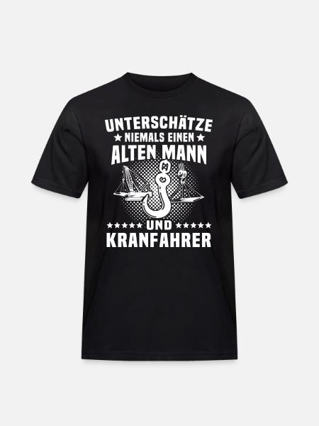 Kranfahrer Kran Kranfuehrer - Männer Workwear T-Shirt - Schwarz