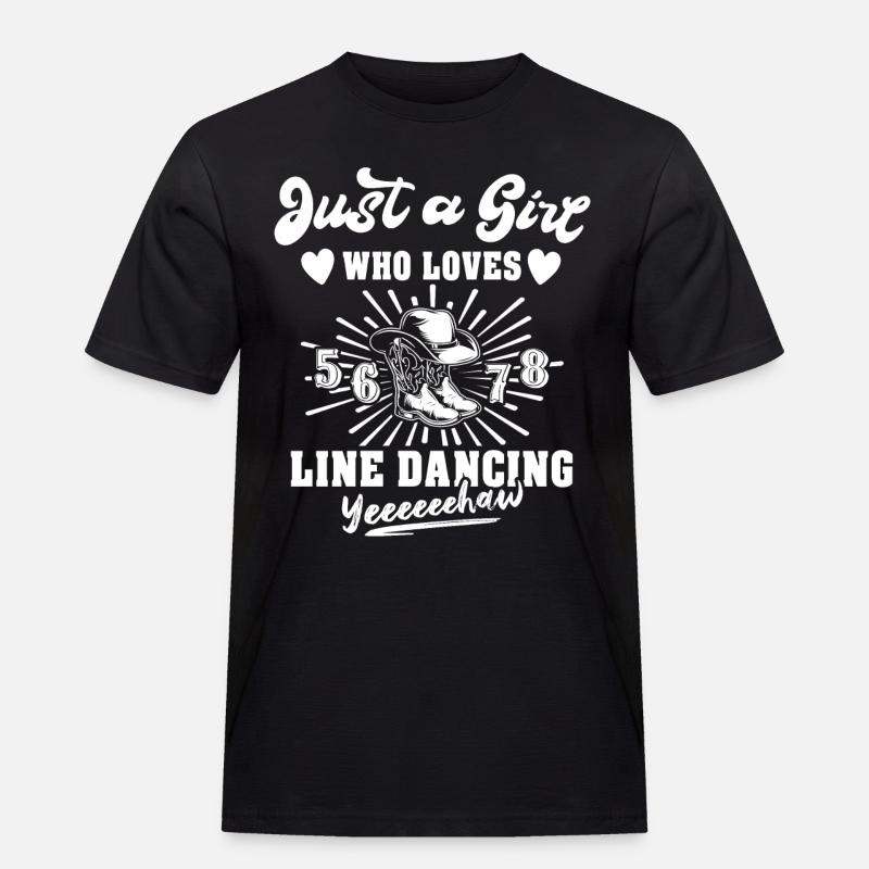 Line Dancing Line Dance - Männer Workwear T-Shirt - Schwarz