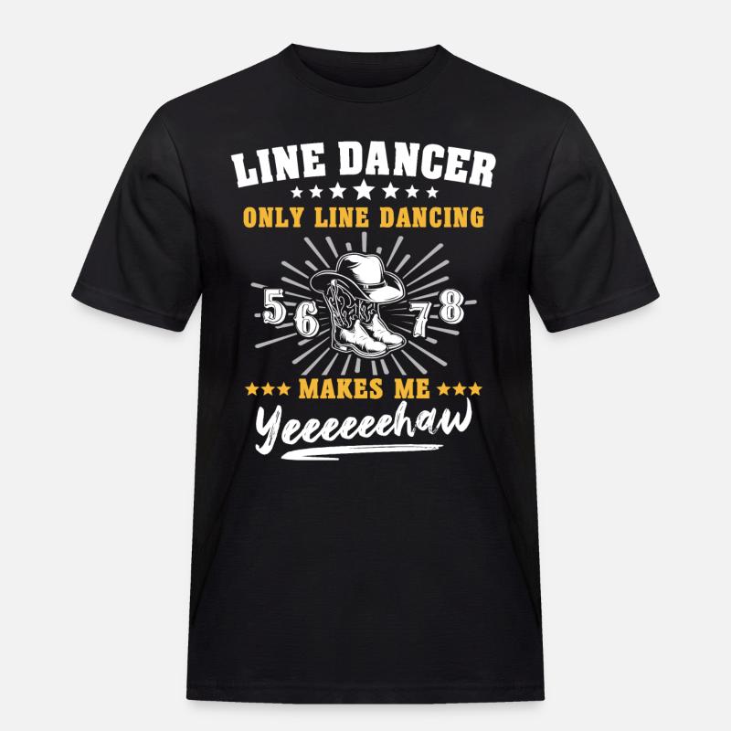 Line Dancing - Männer Workwear T-Shirt - Schwarz