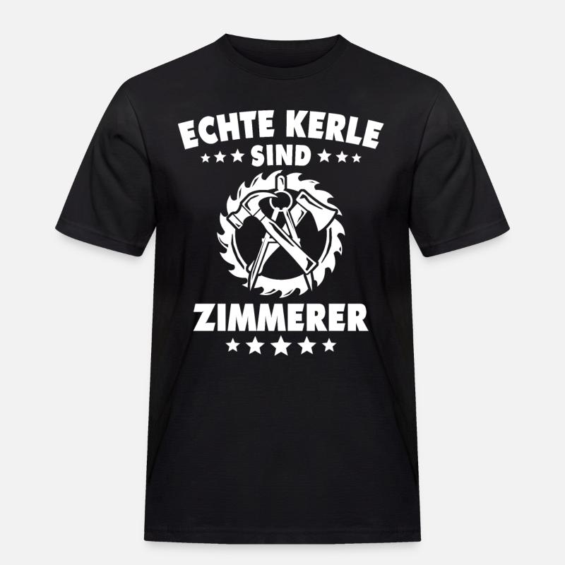 Zimmermann Beruf Zimmerer - Männer Workwear T-Shirt - Schwarz