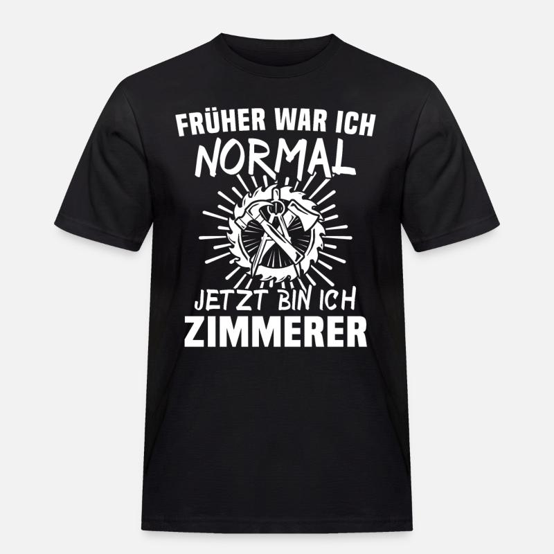 Zimmermann Beruf Zimmerer - Männer Workwear T-Shirt - Schwarz