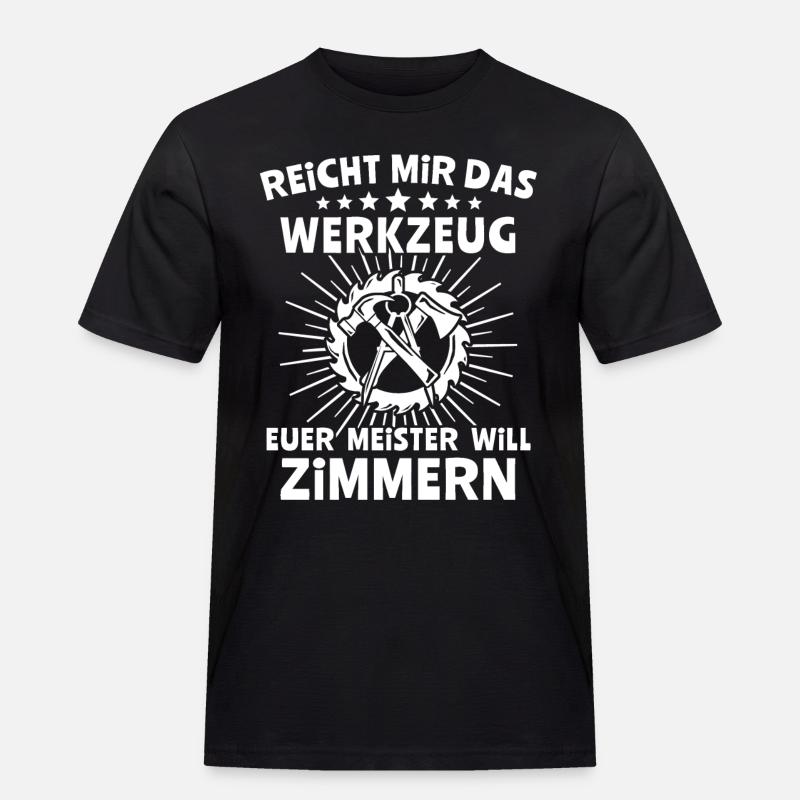Zimmermann Beruf Zimmerer - Männer Workwear T-Shirt - Schwarz
