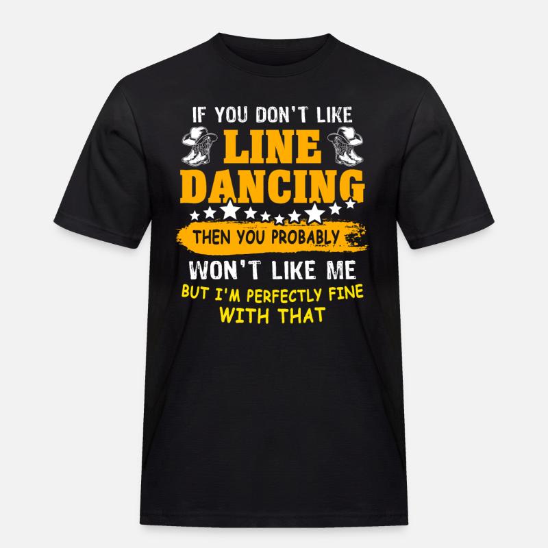 Line Dancer Line Dancing - Männer Workwear T-Shirt - Schwarz