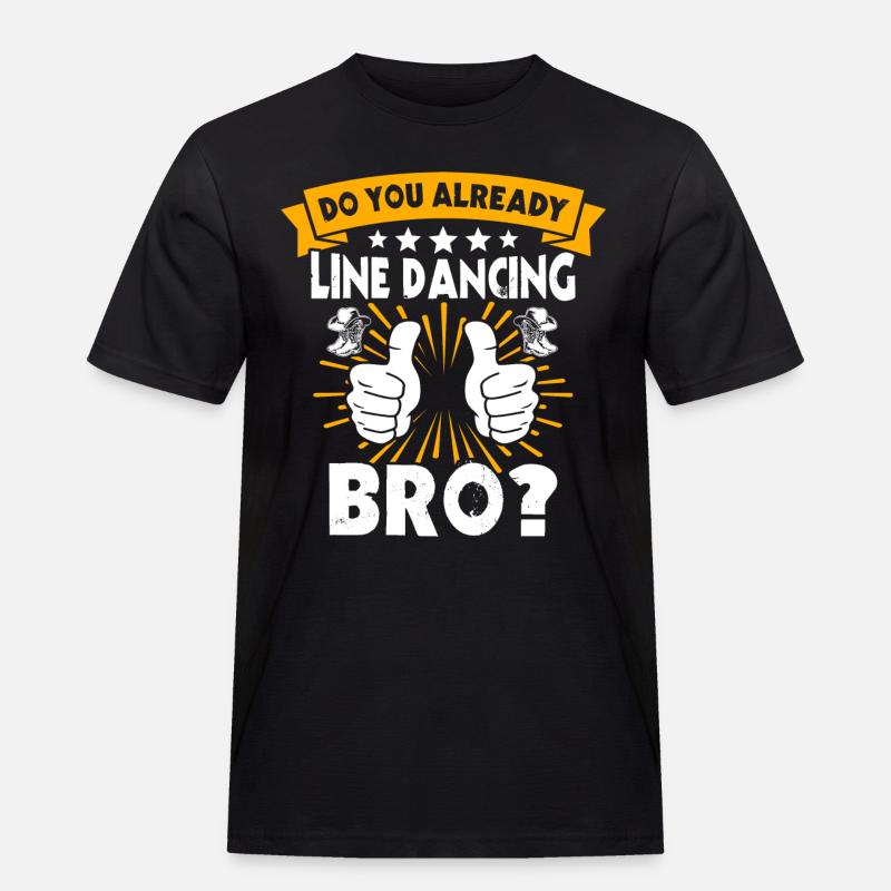 Line Dancer Line Dancing - Männer Workwear T-Shirt - Schwarz