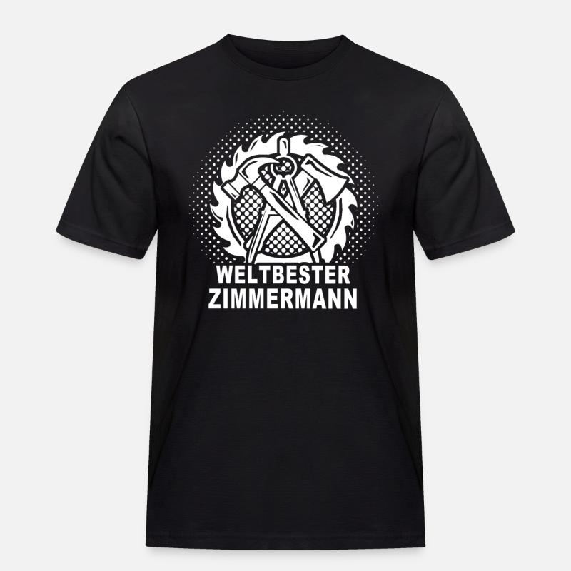 Zimmermann Zimmerer - Männer Workwear T-Shirt - Schwarz