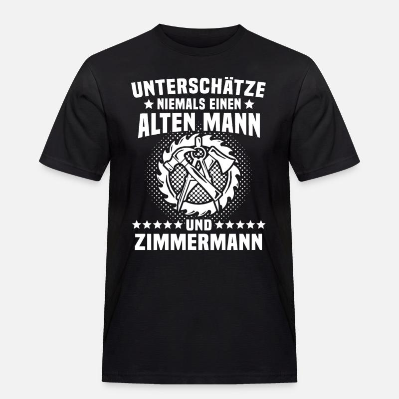 Zimmermann Zimmerer - Männer Workwear T-Shirt - Schwarz
