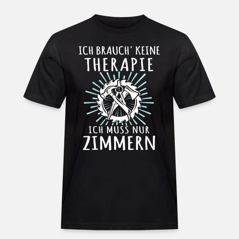 Zimmermann Zimmerer - Männer Workwear T-Shirt - Schwarz