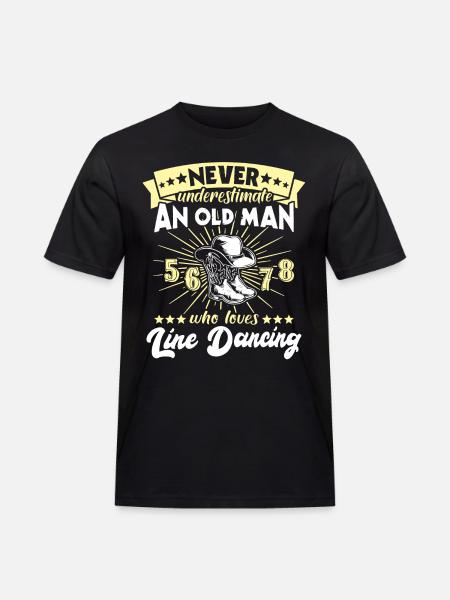 Underestimated Line Dance Man - Men's Workwear T-Shirt - black