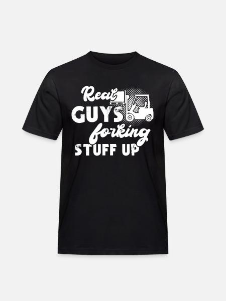 Gabelstapler Stapler Staplerfahrer - Männer Workwear T-Shirt - Schwarz