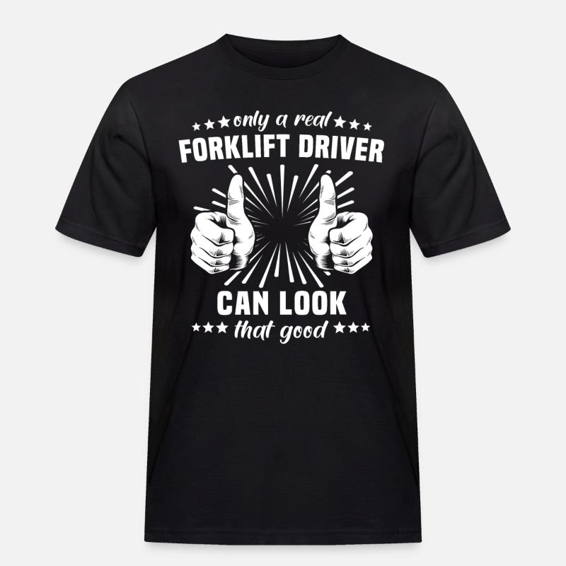 Gabelstapler Stapler Staplerfahrer - Männer Workwear T-Shirt - Schwarz