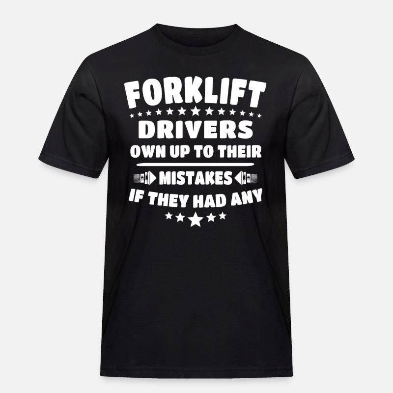 Staplerfahrer Gabelstapler - Männer Workwear T-Shirt - Schwarz