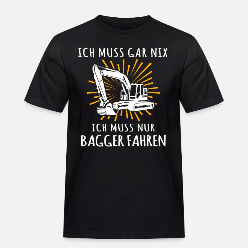 Baggerführer Bagger Baggerfahrer - Männer Workwear T-Shirt - Schwarz
