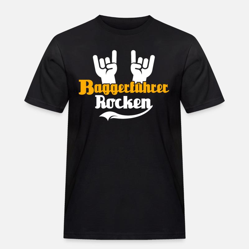 Baggerführer Bagger Baggerfahrer - Männer Workwear T-Shirt - Schwarz