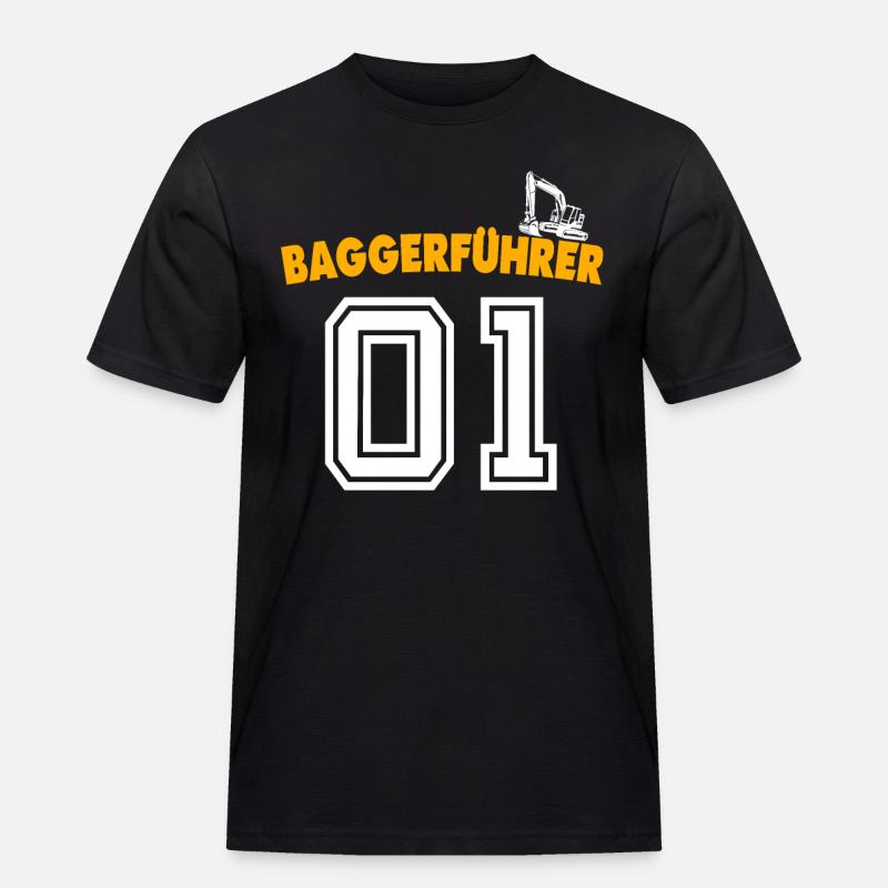 Baggerführer Bagger Baggerfahrer - Männer Workwear T-Shirt - Schwarz