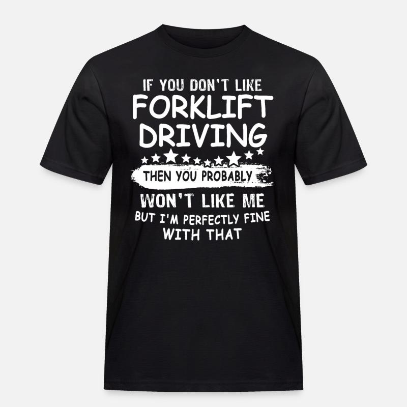 Gabelstapler Staplerfahrer - Männer Workwear T-Shirt - Schwarz
