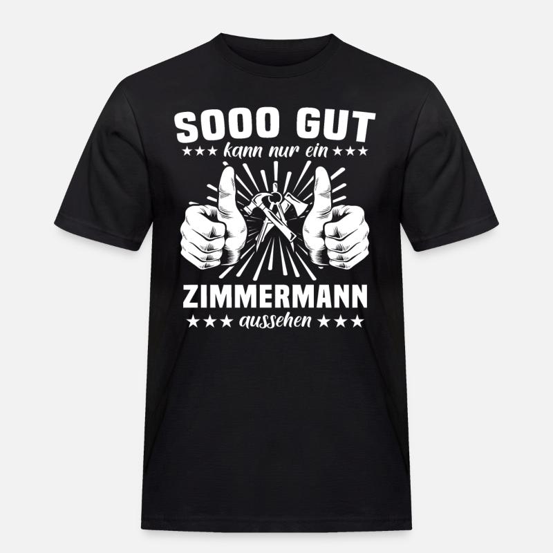 Zimmermann Zimmerer - Männer Workwear T-Shirt - Schwarz