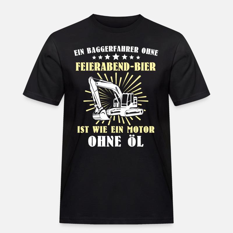 Baggerfuehrer Baggerfahrer - Männer Workwear T-Shirt - Schwarz