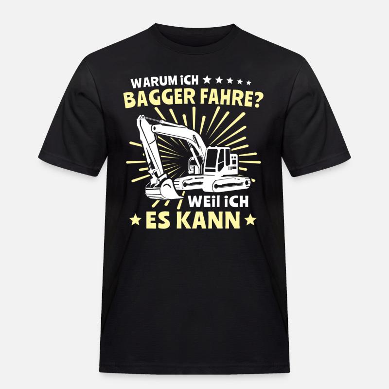 Baggerführer Bagger Baggerfahrer - Männer Workwear T-Shirt - Schwarz