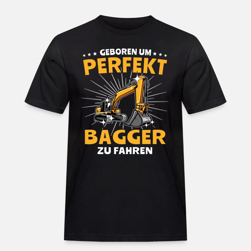 Baggerführer Bagger Baggerfahrer - Männer Workwear T-Shirt - Schwarz