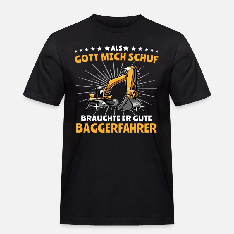 Baggerführer Bagger Baggerfahrer - Männer Workwear T-Shirt - Schwarz