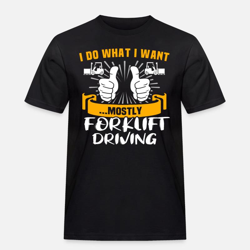 Gabelstapler Staplerfahrer - Männer Workwear T-Shirt - Schwarz