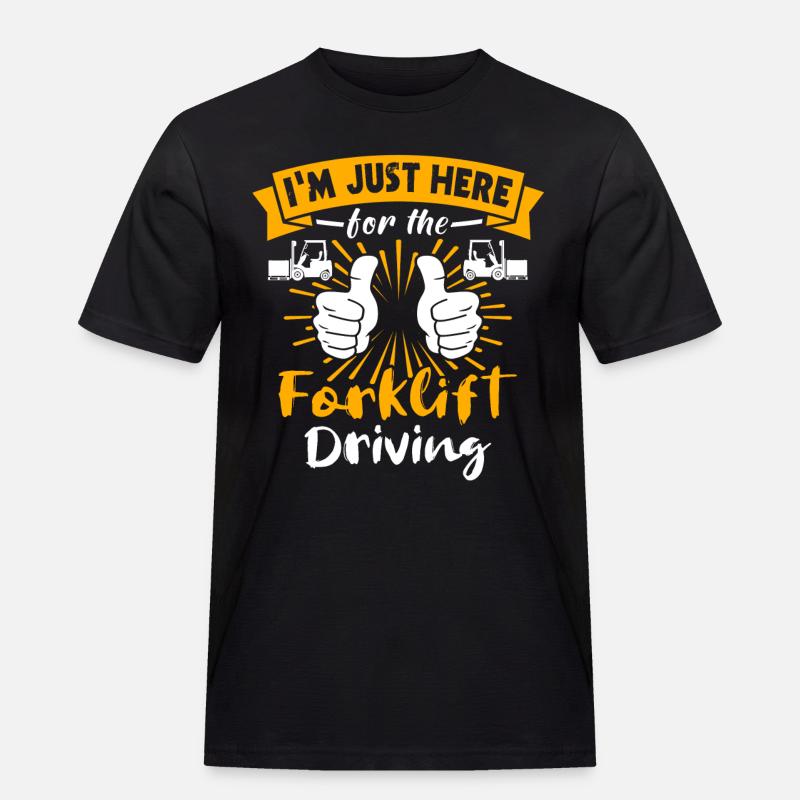 Gabelstapler Staplerfahrer - Männer Workwear T-Shirt - Schwarz