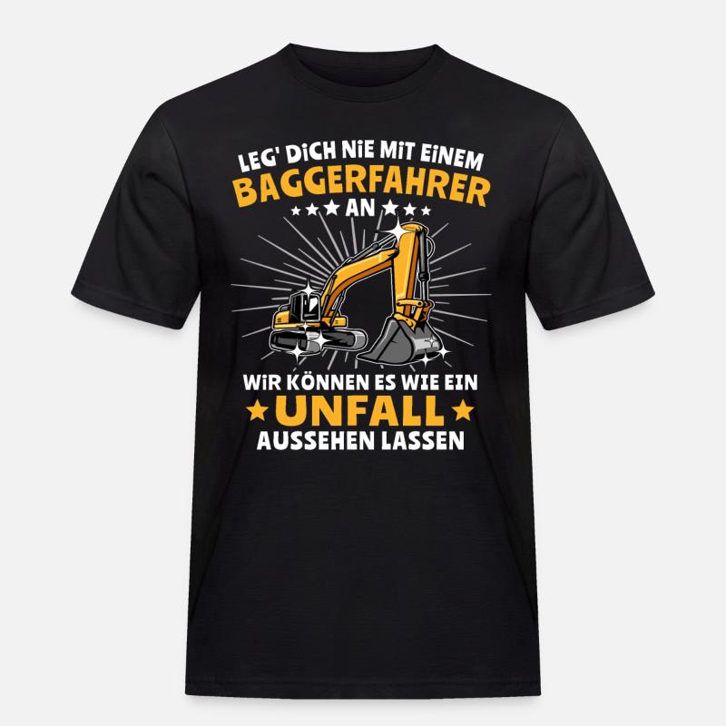 Baggerfuehrer Baggerfahrer - Männer Workwear T-Shirt - Schwarz
