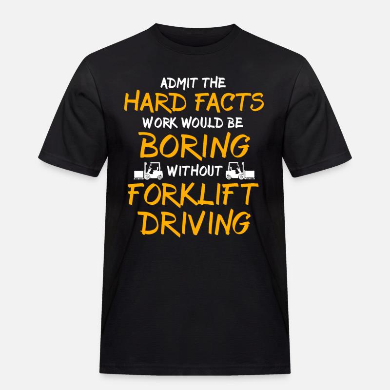 Stapler Gabelstapler - Männer Workwear T-Shirt - Schwarz