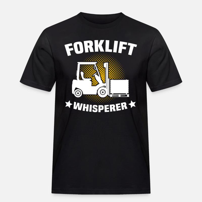 Stapler Flüsterer Staplerfahrer - Männer Workwear T-Shirt - Schwarz