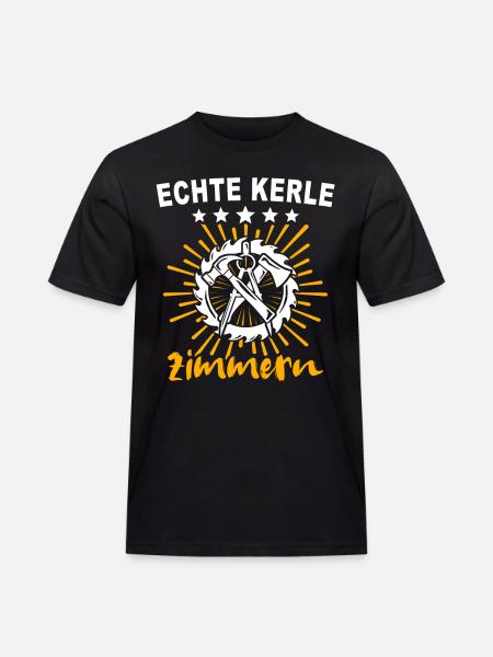 Zimmermann Zimmerer - Männer Workwear T-Shirt - Schwarz