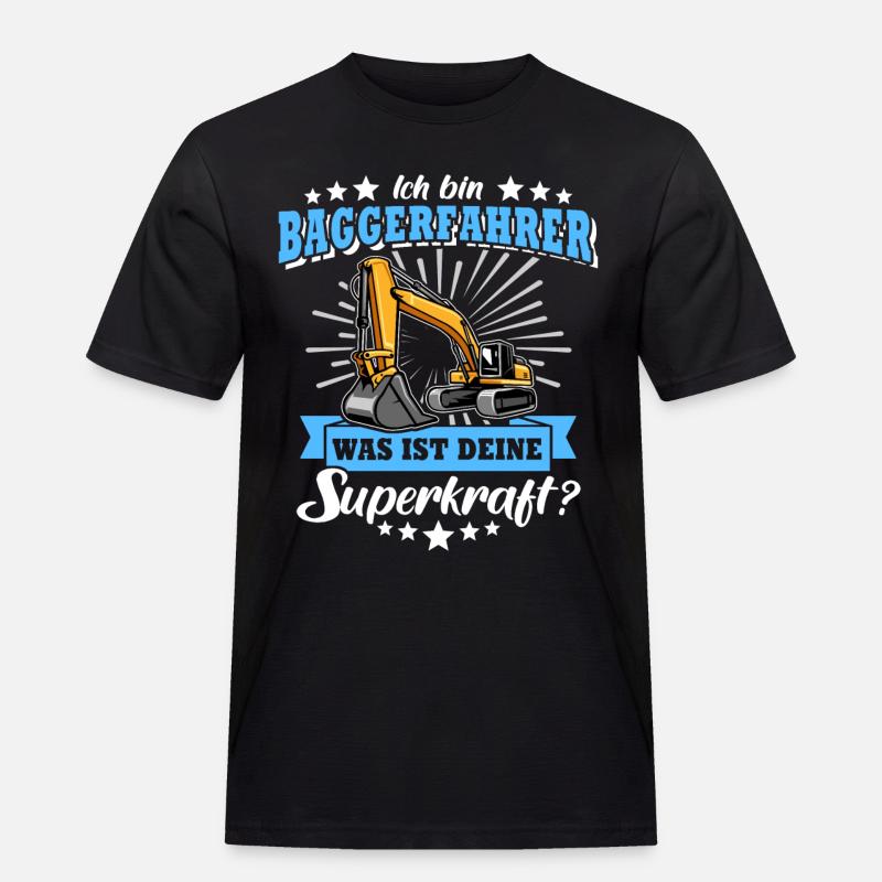 Baggerführer Bagger Baggerfahrer - Männer Workwear T-Shirt - Schwarz