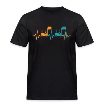 Staplerfahrer Stapler - Männer Workwear T-Shirt - Schwarz - Vorne - AI Model Male 178 light (178cm)