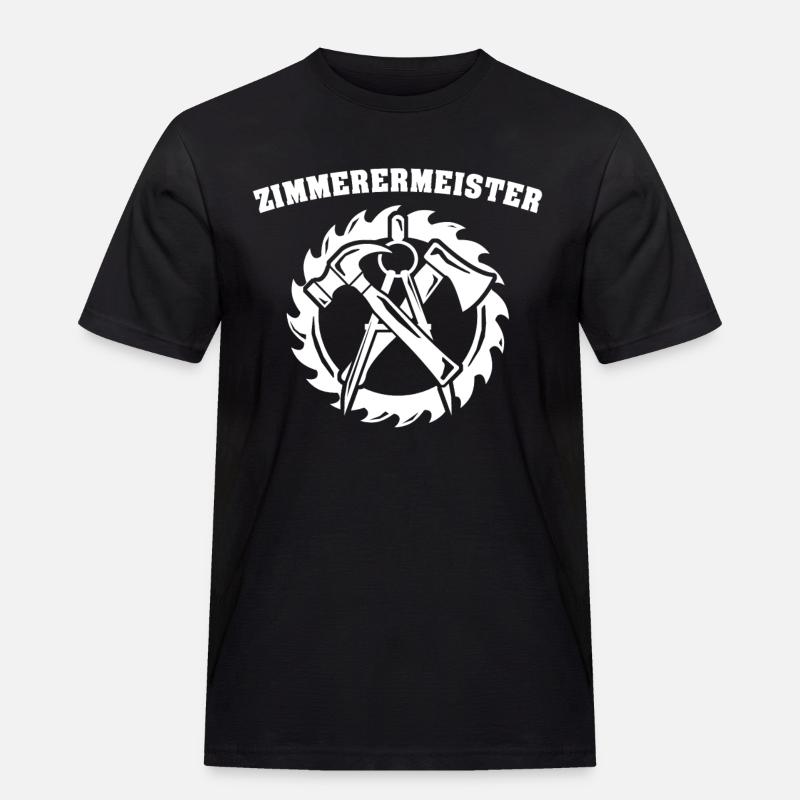 Zimmermann Zimmerer - Männer Workwear T-Shirt - Schwarz
