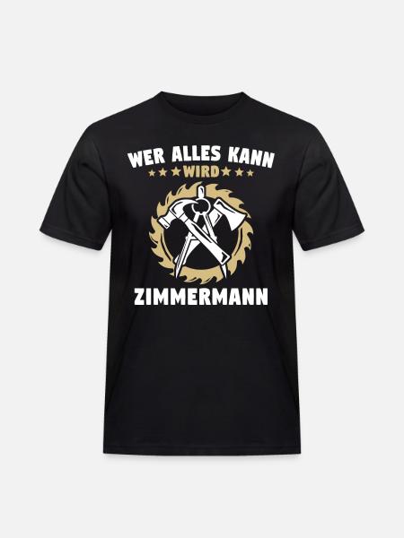 Zimmermann Zimmerer - Männer Workwear T-Shirt - Schwarz