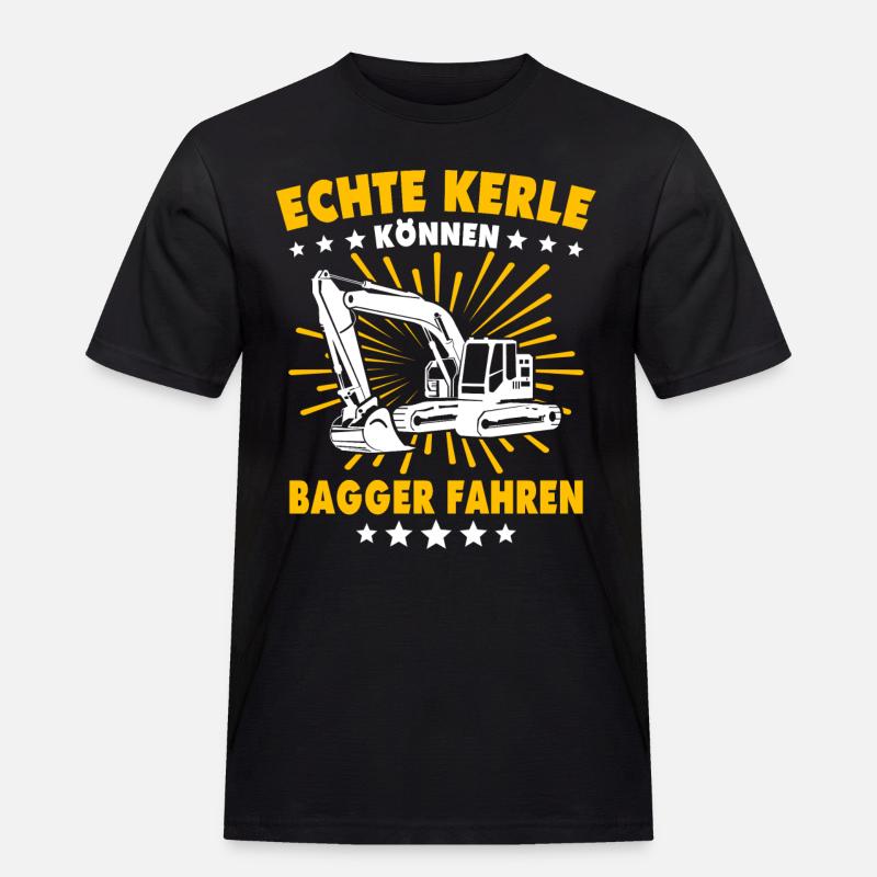 Baggerführer Bagger Baggerfahrer - Männer Workwear T-Shirt - Schwarz