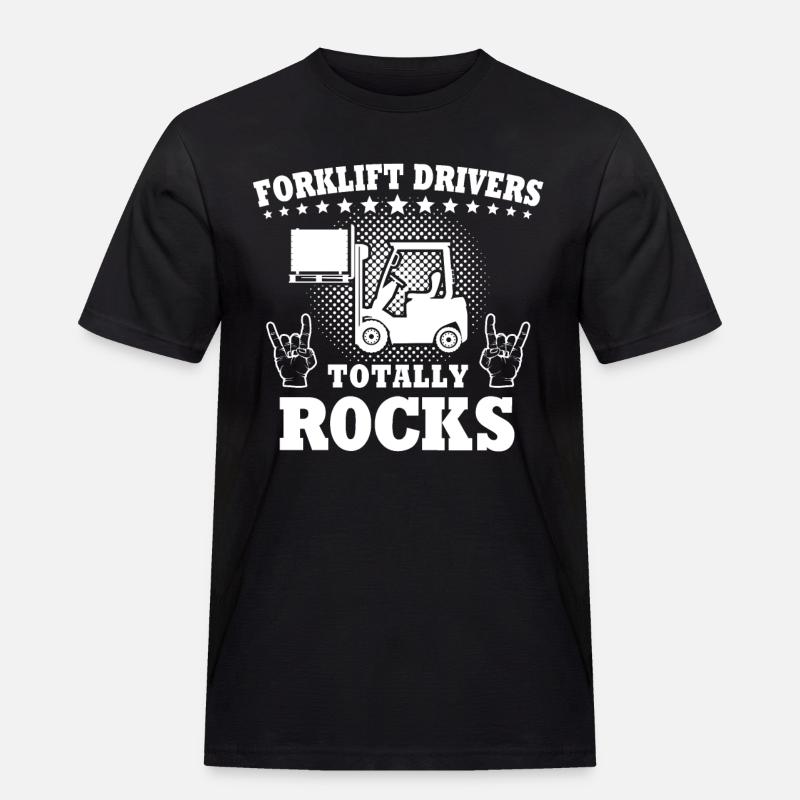 Staplerfahrer Stapler Gabelstapler - Männer Workwear T-Shirt - Schwarz