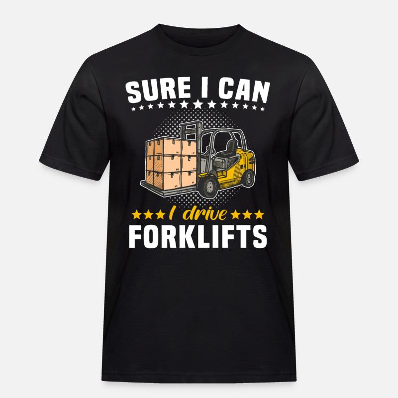 Stapler Staplerfahrer - Männer Workwear T-Shirt - Schwarz
