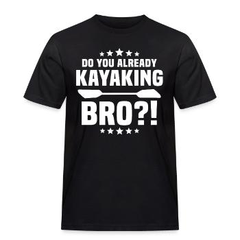 Kayaking Kayaker Kayak - Männer Workwear T-Shirt - Schwarz - Vorne - AI Model Male 178 light (178cm)
