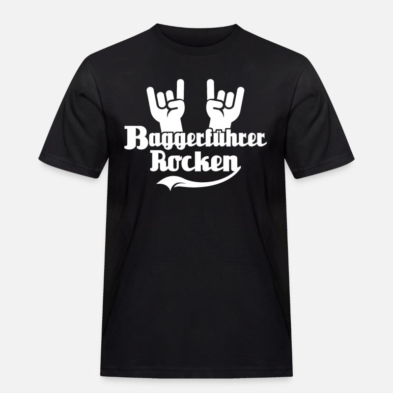 Baggerfuehrer Baggerfahrer - Männer Workwear T-Shirt - Schwarz