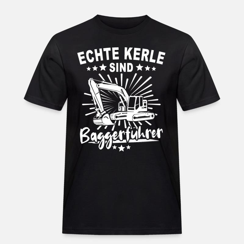 Baggerfuehrer Baggerfahrer - Männer Workwear T-Shirt - Schwarz