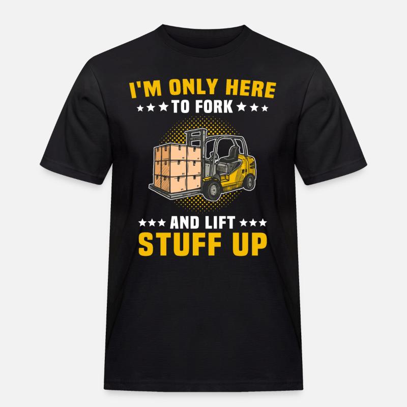 Staplerfahrer Stapler Gabelstapler - Männer Workwear T-Shirt - Schwarz